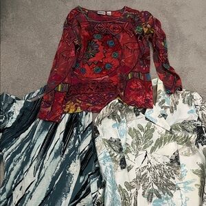 Chico's Knit top, Jersey top and  jacket. All size 2
